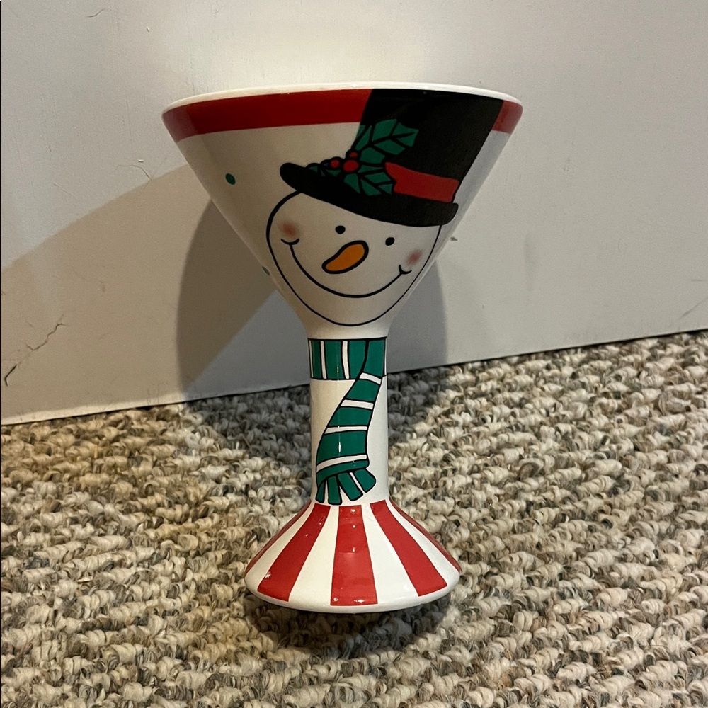 Festive Snowman Holiday Goblet